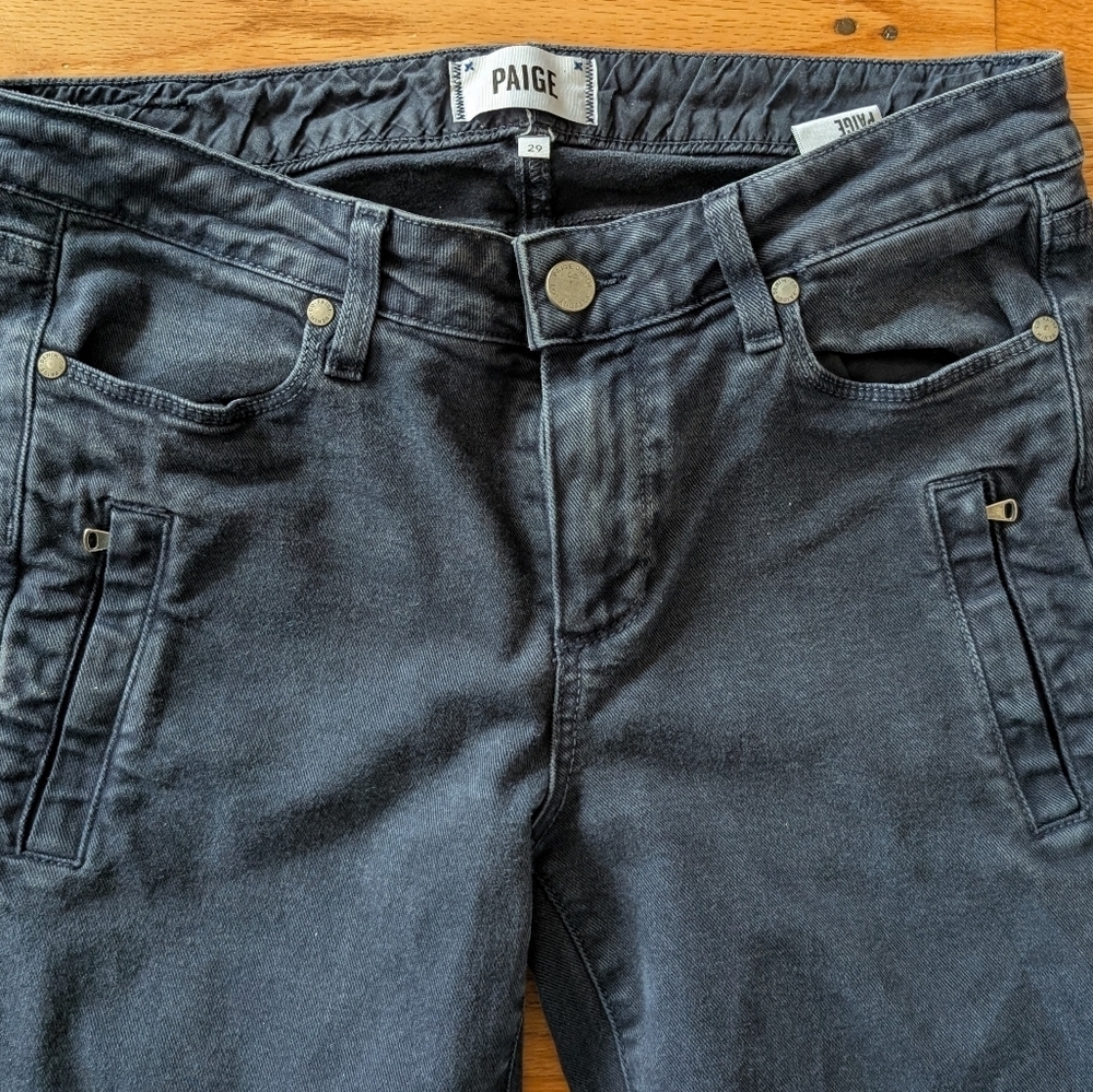 PAIGE Marley Skinny Moto Zip Jeans - Picture 4 of 8
